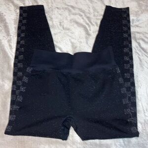 PINK Active Checkered Black Sparkle Leggings